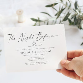 De nacht voor de repetitie van het diner kaart