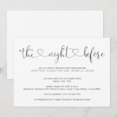 De nacht voor de repetitie van het diner kaart (Voorkant / Achterkant)