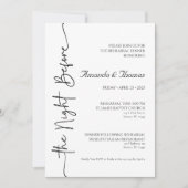 De nacht voor de repetitie van het diner kaart (Voorkant)