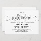 De nacht voor de repetitie van het diner kaart (Voorkant / Achterkant)