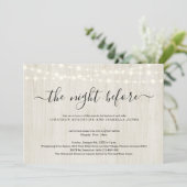 De nacht voor de repetitie van het diner kaart (Staand voorkant)