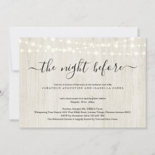 De nacht voor de repetitie van het diner kaart