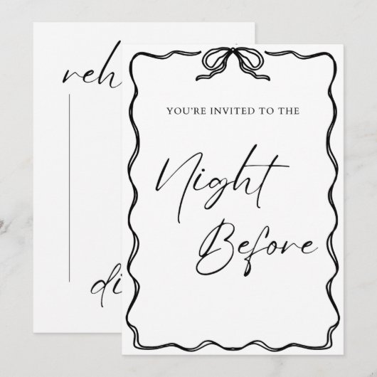 De nacht voor de uitnodiging (Voorkant / Achterkant)