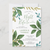 De nacht voor de Waterverf van de bruiloft nodigt  Kaart (Voorkant)