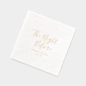 De nacht voor de zwart-witte bruiloft folie servetten (Links)