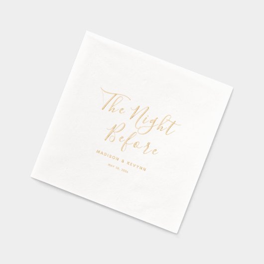 De nacht voor de zwart-witte bruiloft folie servetten (Links)