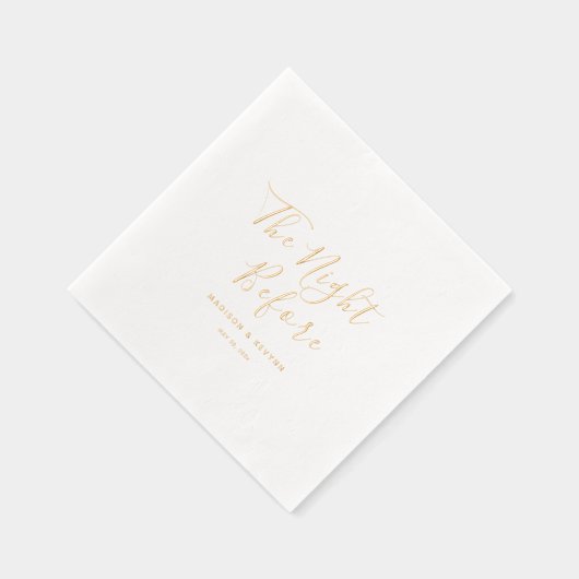 De nacht voor de zwart-witte bruiloft folie servetten (Rechts)