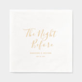 De nacht voor de zwart-witte bruiloft folie servetten (Voorkant)