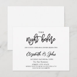 De nacht voor eenvoudige repetitie kaart