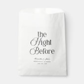 De Nacht Voor Elegant Modern Proefdinér Bedankzakje (Voorkant)