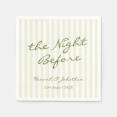De Nacht Voor groene Bruiloft Servet (Voorkant)