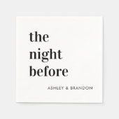 De nacht voor het blote repetitief diner decor servet (Voorkant)