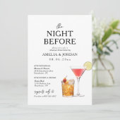 De nacht voor het eten repetitie & de Drinken Kaart (Staand voorkant)