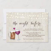 De nacht voor het eten van bier en wijn aankondiging (Voorkant)