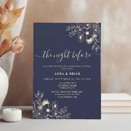 De nacht voor het marineblauw-repetitief avondeten kaart