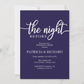 De nacht voor het marineblauw-repetitief avondeten kaart (Voorkant)