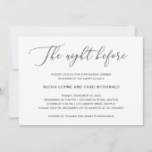 De nacht voor het moderne repetitieve avondeten kaart (Voorkant)