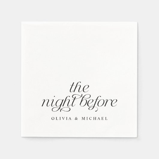 De nacht voor het moderne repetitieve avondeten servet (Voorkant)