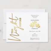 De nacht voor het repetitief diner van de calligra kaart (Voorkant)