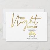 De nacht voor het repetitief diner van de calligra kaart (Achterkant)