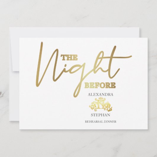 De nacht voor het repetitief diner van de calligra kaart (Achterkant)