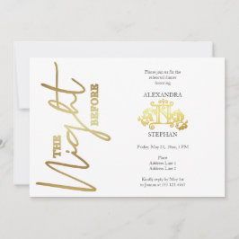 De nacht voor het repetitief diner van de calligra kaart