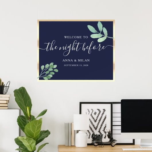 De nacht voor het repetitief diner Welkom Poster (Thuiskantoor)