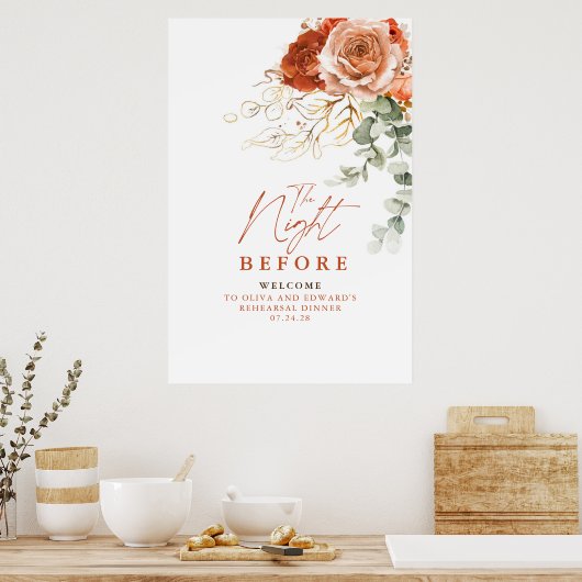 De nacht voor het repetitief diner Welkom Poster (Keuken)