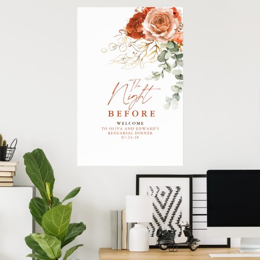 De nacht voor het repetitief diner Welkom Poster (Thuiskantoor)