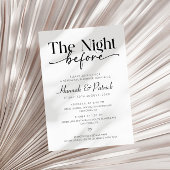 De nacht voor het repetitief eten kaart