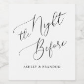 De nacht voor het ritme van de repetitie wijn etiket (Enkel label)