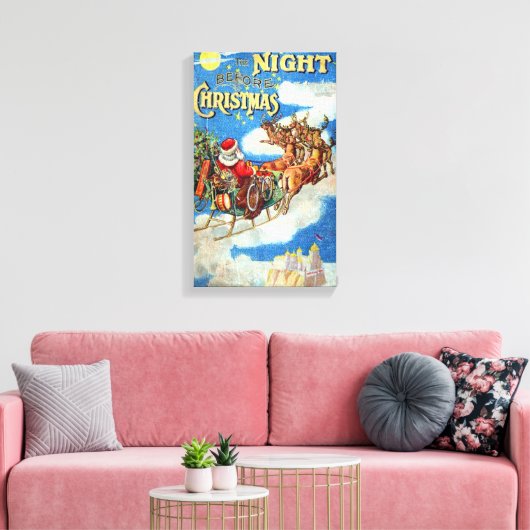 De nacht voor Kerstmis Canvas Afdruk (Insitu (Woonkamer))