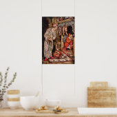 De nacht voor Kerstmis door Arthur Rackham Poster (Keuken)