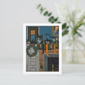 De nacht vóór Kerstmis door Denlow, 1903 (kleur Feestdagenkaart (Staand voorkant)