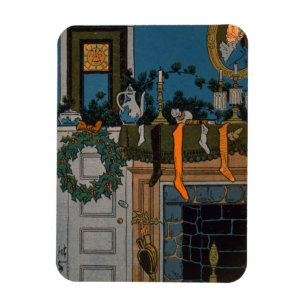 De nacht voor Kerstmis door Denlow, 1903 (kleur) Magneet