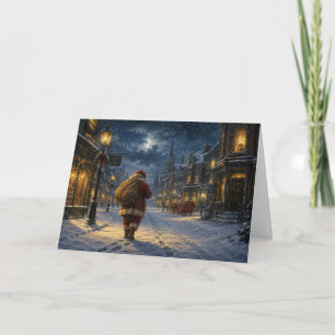 De Nacht Voor Kerstmis Feestdagen Kaart