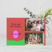 De nacht voor Kerstmis Feestdagenkaart (Staand voorkant)