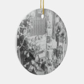 De nacht voor Kerstmis Keramisch Ornament (Rechts)