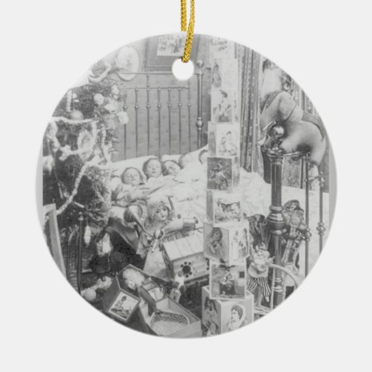 De nacht voor Kerstmis Keramisch Ornament (Voorkant)