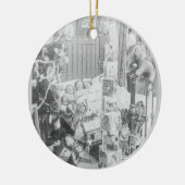De nacht voor Kerstmis Keramisch Ornament (Links)