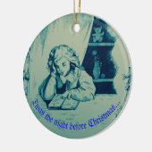De nacht voor Kerstmis Keramisch Ornament (Links)