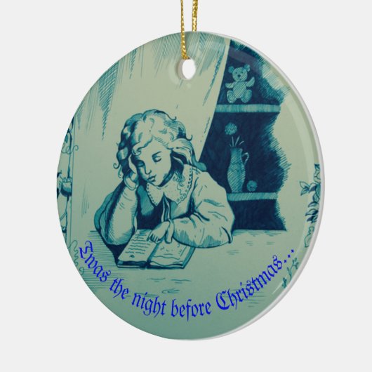 De nacht voor Kerstmis Keramisch Ornament (Links)