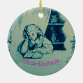 De nacht voor Kerstmis Keramisch Ornament (Achterkant)