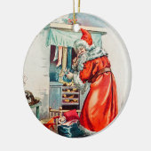 De nacht voor Kerstmis Keramisch Ornament (Links)