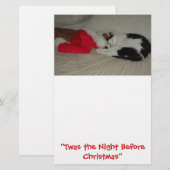 De nacht voor Kerstmis Kitten Briefpapier (Voorkant / Achterkant)