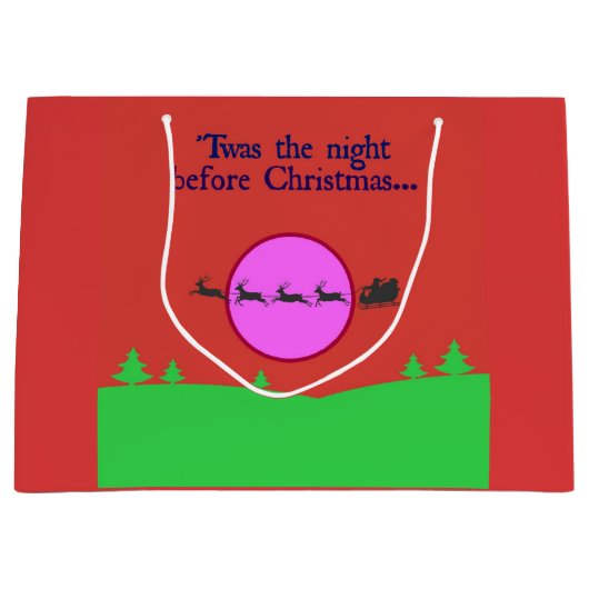 De nacht voor Kerstmis Large Cadeautasje (Voorkant)