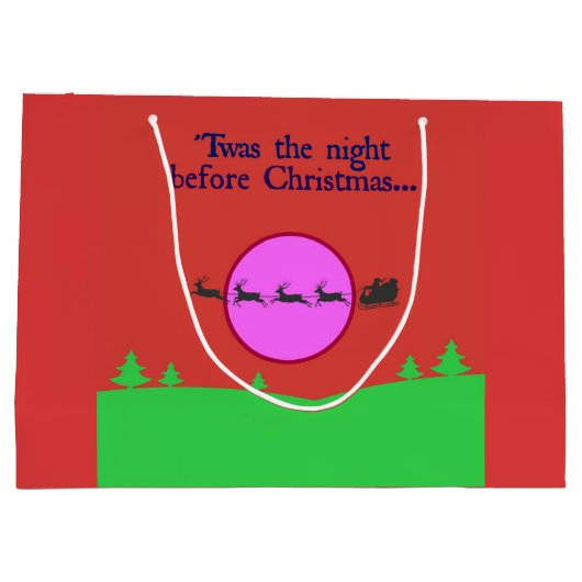 De nacht voor Kerstmis Large Cadeautasje (Achterkant)