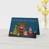 De Nacht Voor Kerstmis Met Slapende Basset, Vuur Kaart (Gele Bloem)