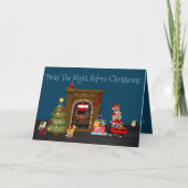 De Nacht Voor Kerstmis Met Slapende Basset, Vuur Kaart (Voorkant)