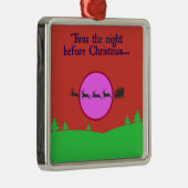 De nacht voor Kerstmis Metalen Ornament (Rechts)